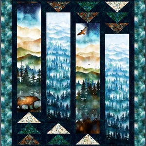 Ingots Quilt Pattern PDF Quilt Pattern-Large Print or Panel Quilt Pattern by Kari Nichols for Quilting Renditions