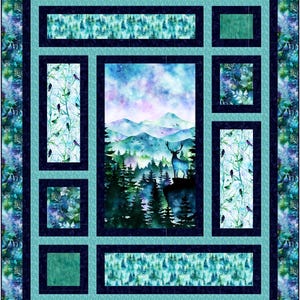 Picture That PDF Quilt Pattern-Panel Quilt Pattern-Instant Download by Kari Nichols for Quilting Renditions