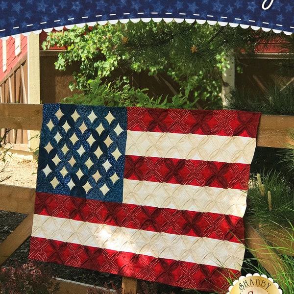 Cathedral Window Flag-Patriotic Quilt Pattern By Shabby Fabrics-Quilts of Valor Quilt Pattern