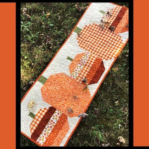 Pumpkin Hollow PDF Quilt Pattern PDF Quilt Pattern-Villa Rosa Instant Download Quilt Pattern Table Runner