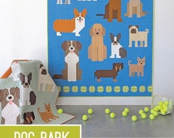 PREORDER: DOG PARK Quilt Pattern by Elizabeth Hartman Sampler Quilt Pattern