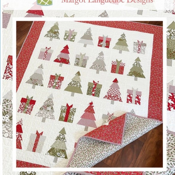 Christmas Wishes-Christmas Quilt Pattern-Fat Quarter Quilt Pattern-The Pattern Basket-Margot Languedoc