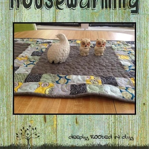 Housewarming Table Runner Quilt Pattern: Beginner Friendly (PDF Download 20x38 inches)