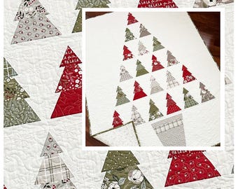 Oh Christmas Tree-Christmas Quilt Pattern-Fat Eighths Quilt Pattern-The Pattern Basket-Margot Languedoc