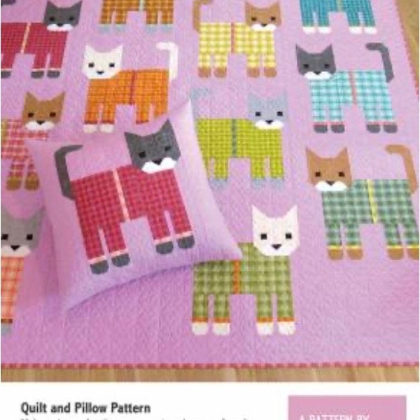 Cats In Pajamas Quilt Pattern-Elizabeth Hartman-Pieced Quilt Pattern