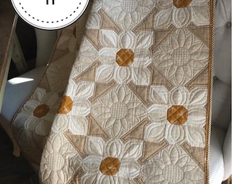 Cotton Daisies-Quilt Pattern-Laugh Yourself Into Stitches-Karen Walker