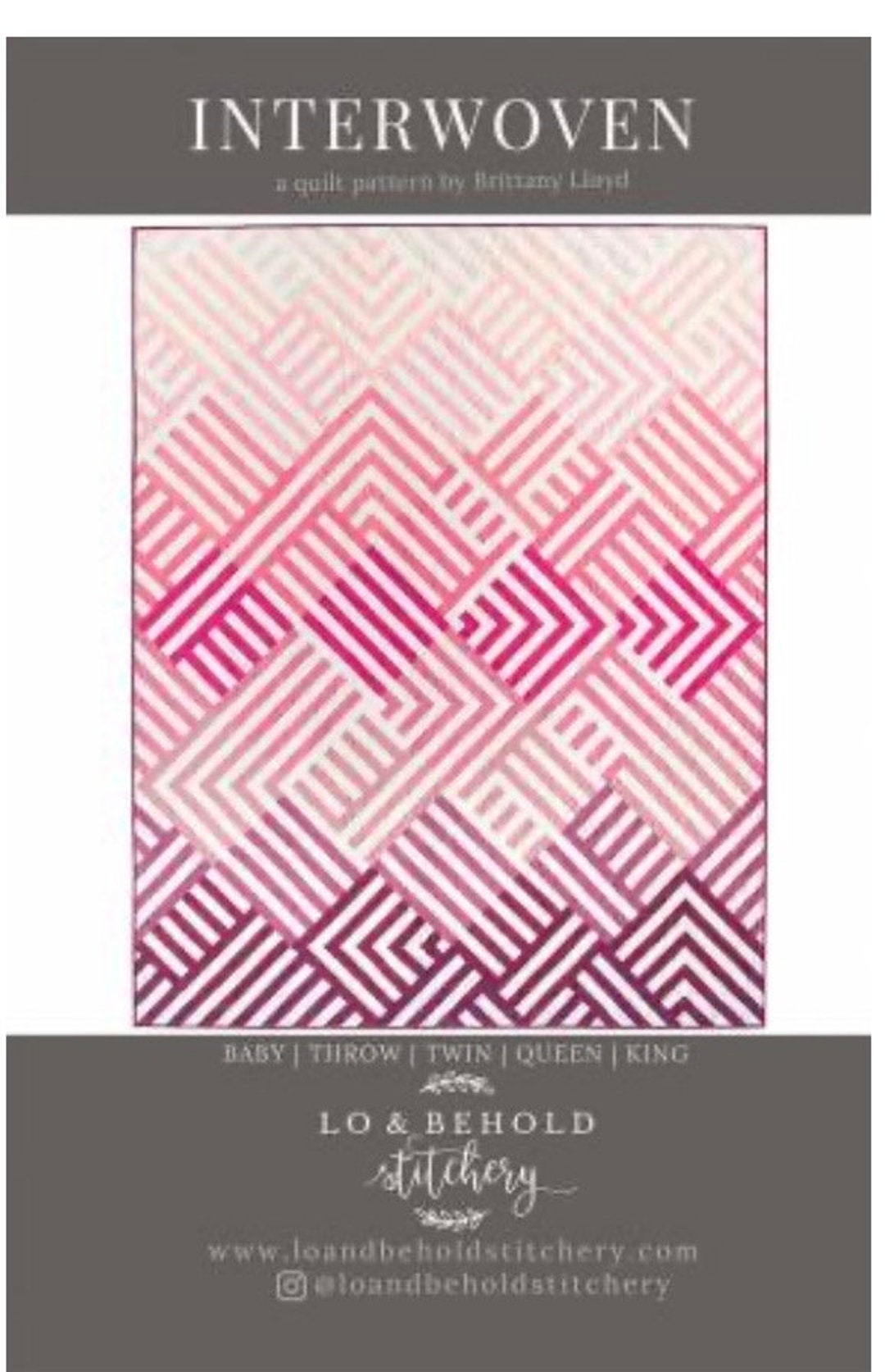 Interwoven -quilt Pattern-lo & Behold Stitchery Patterns-pieced Quilt ...