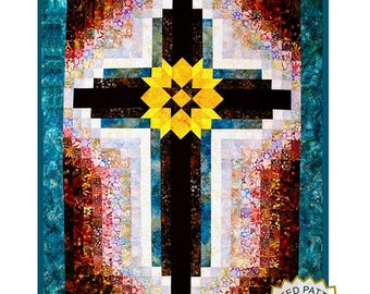 Painted Cross Quilt Pattern-QuiltFox Designs-Religious/Holiday Quilt Pattern