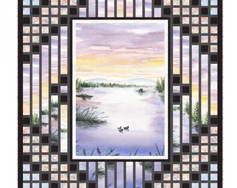 Fractured Landscape Quilt Pattern by Pine Tree Country Quilts  Pieced Quilt Pattern