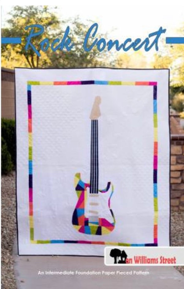 Digital Quilt Pattern Guitar Applique Quilt rock Etsy Canada