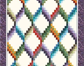 COLOR FALLS Quilt Pattern- Cozy Strip Club Quilt Pattern-Jelly Roll Quilt Pattern-Bargello Quilt