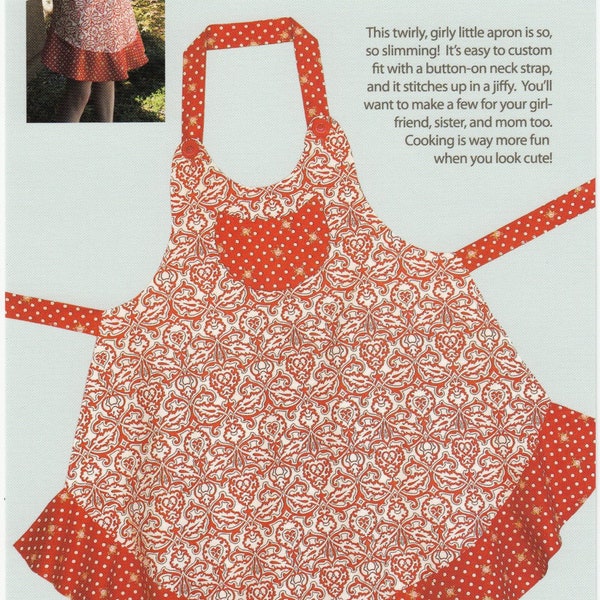 Sassy Little Apron Pattern-Cabbage Rose-Barbara Brandeburg