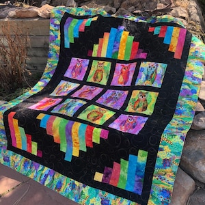 Pickets  PDF Quilt Pattern-Panel Quilt Pattern by Kari Nichols for Quilting Renditions