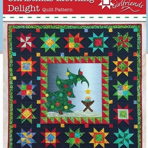 Christmas Morning Delight-Quilt Pattern-Material Girlfriends Applique Quilt Pattern