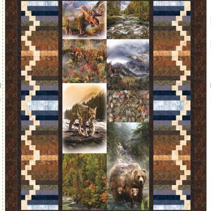 Back Country-Quilt Pattern-Quilting Renditions-Panel Quilt Pattern