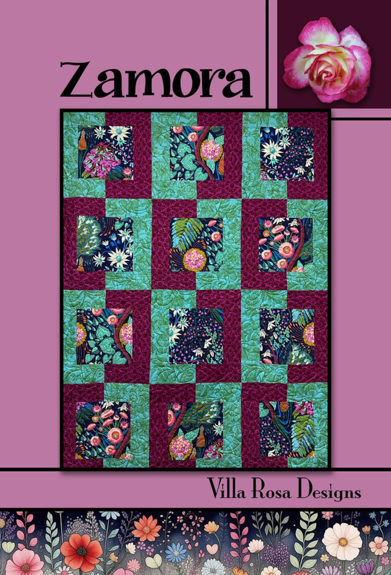 Zamora PDF Quilt Pattern-villa Rosa Instant Download Quilt Pattern - Etsy