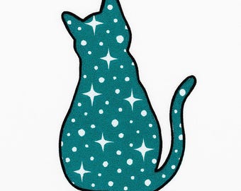 Sitting Cat Applique Template: Printable PDF Pattern (Instant Download