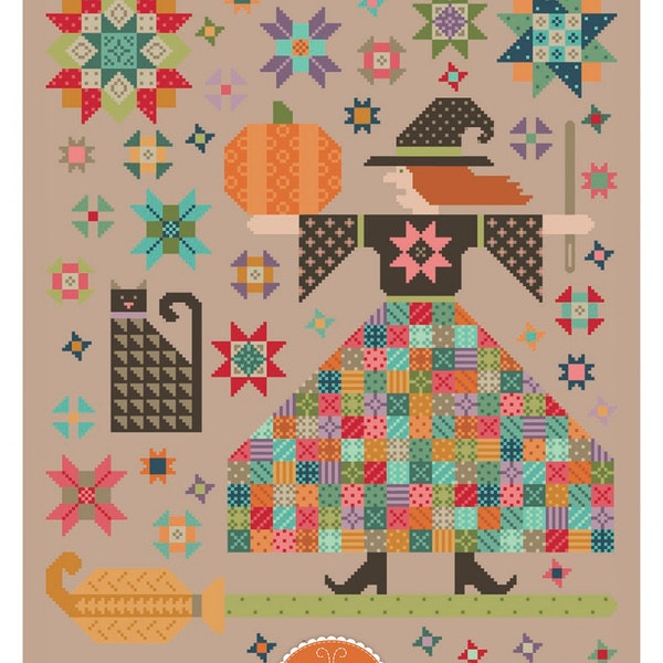 The Quilted Witch Cross Stitch Pattern by Its Sew Emma Lori Holt Bee in My Bonnet