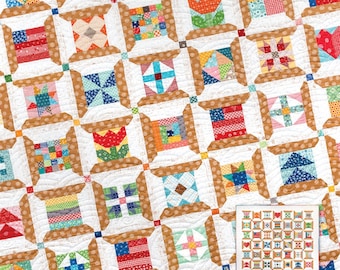 Sew Scrappy Spools Quilt Pattern Lori Holt-Its Sew Emma