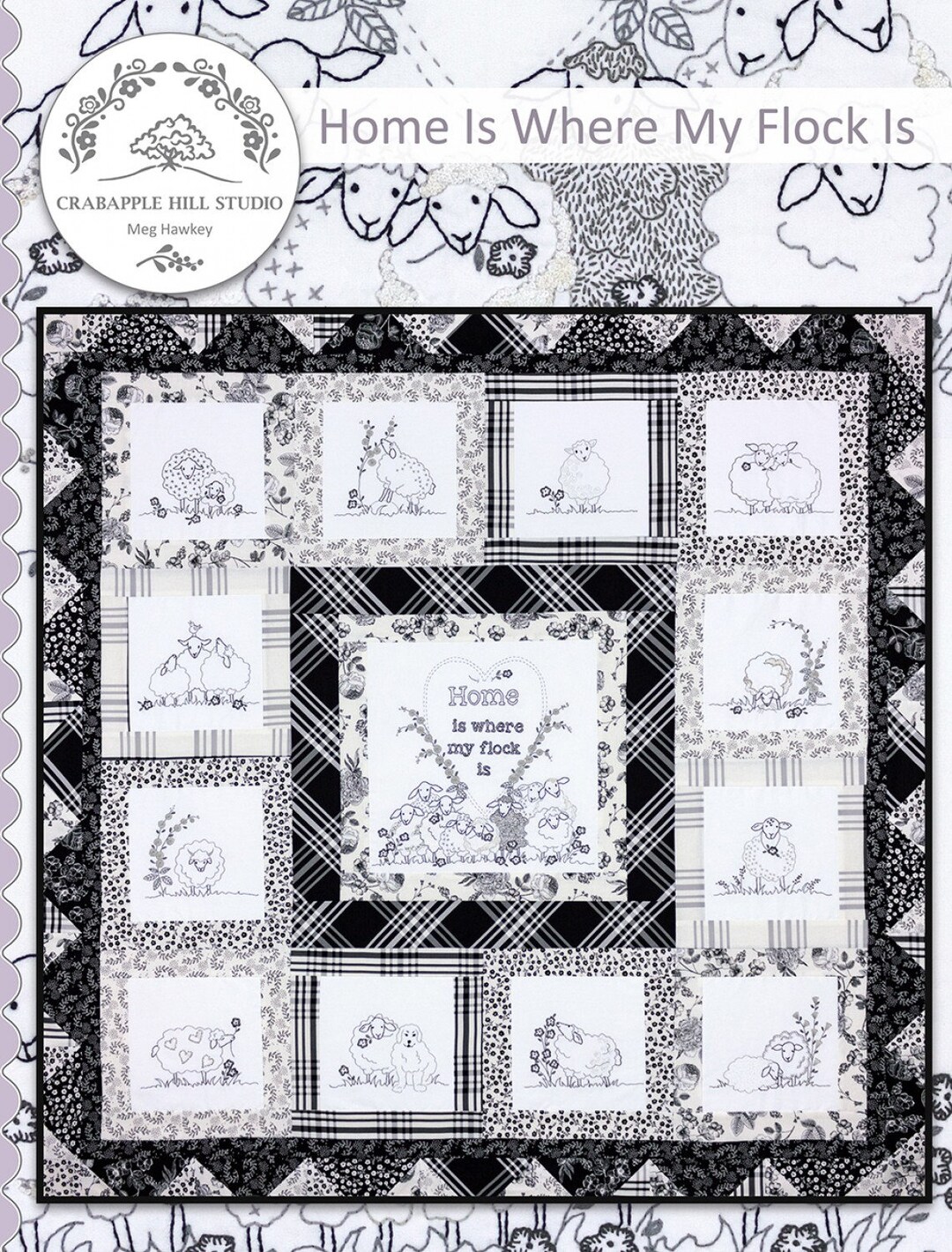 Home is where my flock is quilt pattern crabapple hill studio meg