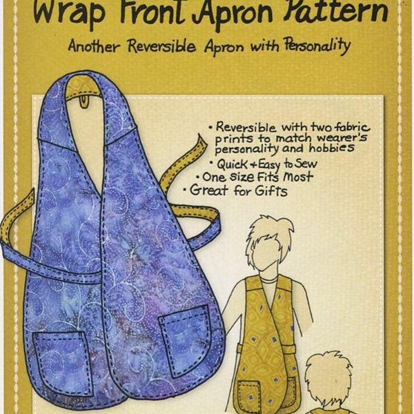 Wrap Front Apron Pattern-Mary Mulari Designs-Kitchen Apron Pattern