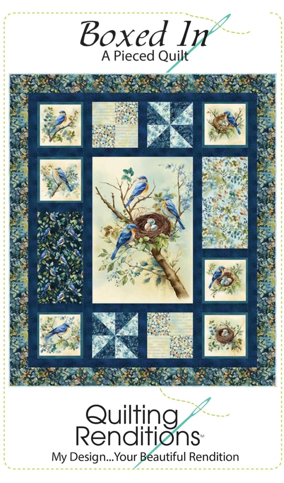 Boxed in Quilt Pattern by Quilting Renditions-panel Quilt Pattern-kari ...