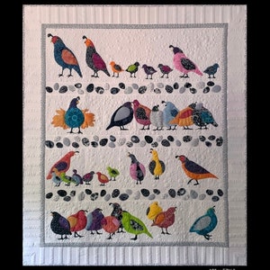 A Gathering Quilt Pattern by Barbara Persing, Birds Applique Quilt Pattern