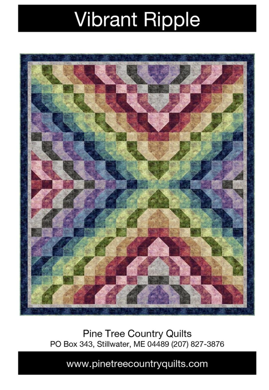 Vibrant Ripple Quilt Pattern PDF Quilt Pattern-pine Tree Country Quilts ...