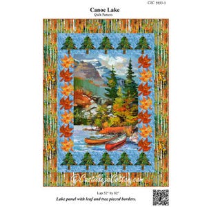 Canoe Lake PDF Quilt Pattern-Downloadable Quilt Pattern-Panel Quilt Pattern