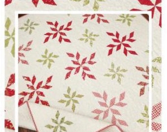 Peppermint Twist-Christmas Quilt Pattern-Fat Eighths Quilt Pattern-The Pattern Basket-Margot Languedoc