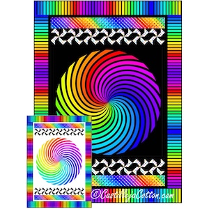 Motif de courtepointe à panneau cercle tourbillonnant Motif de courtepointe PDF - Diane McGregor - Coton Castilleja