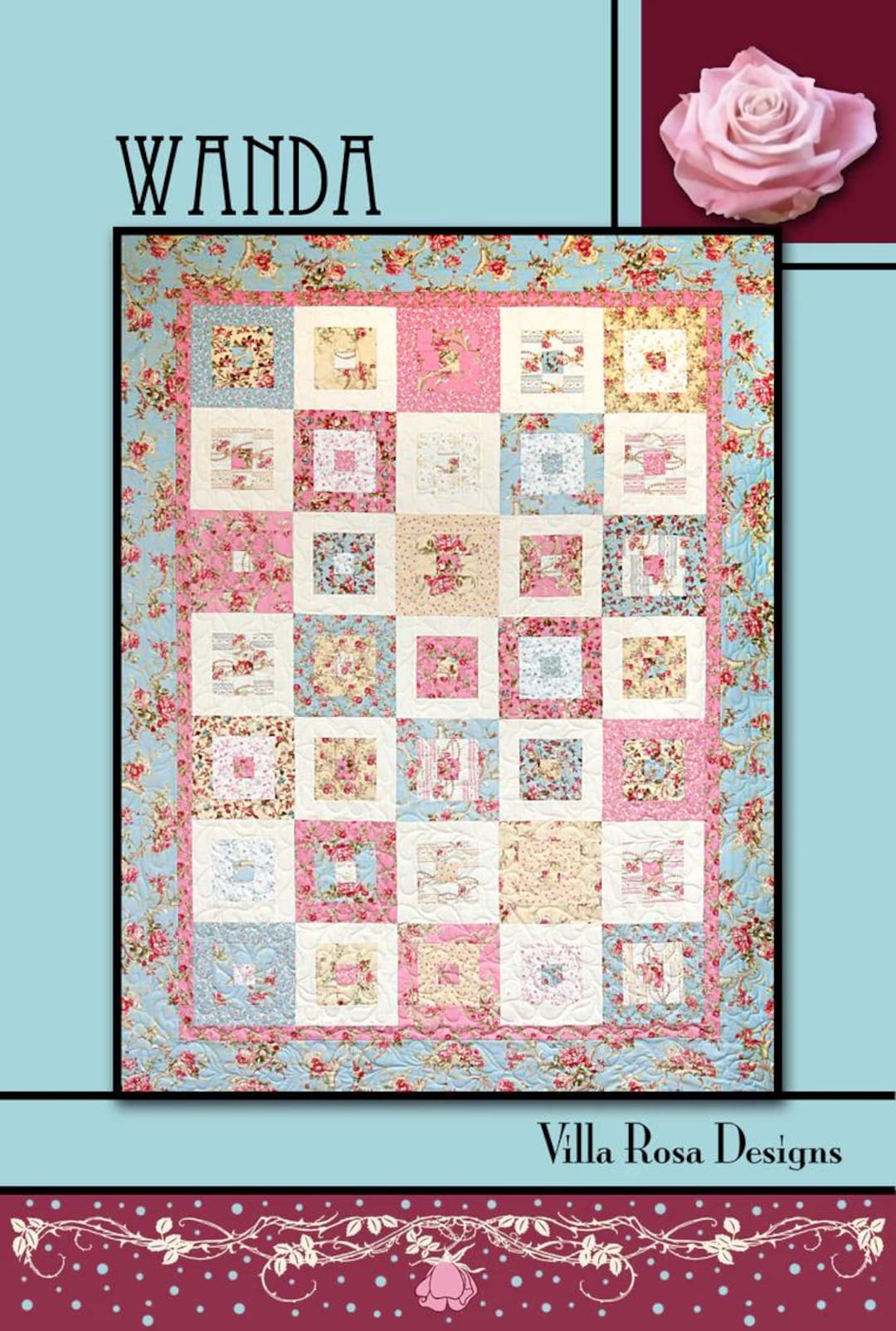 Wanda PDF Quilt Pattern-villa Rosa Instant Download Quilt Pattern - Etsy