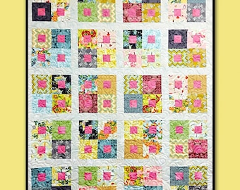 Quiltpatroon vrede: Villa Rosa-patchworkontwerp (pdf-patroon)