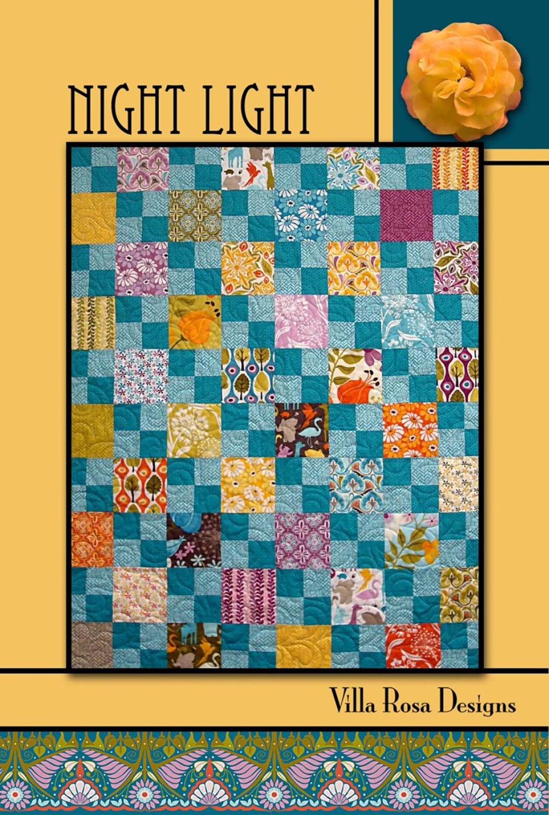 Night Light Quilt Pattern: Floral & Geometric Patchwork (PDF Download ...