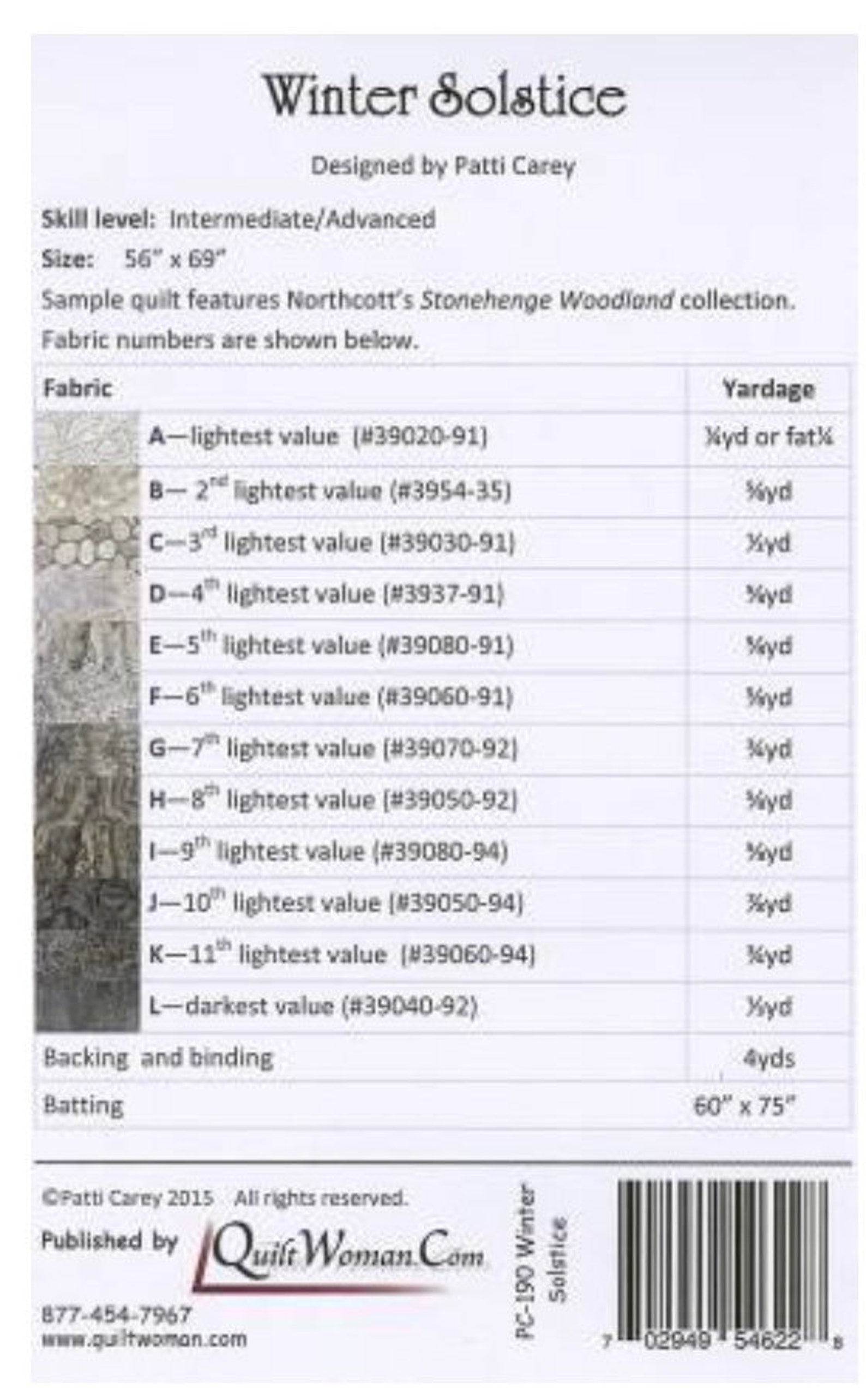 Winter Solsticequilt Patternquilt Womanpatti Careypanel Etsy