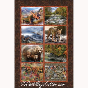 Autumn Scenes Quilt Pattern (PDF Download) -Hoffman Call of the Wild Panel Quilt - Advanced Beginner