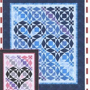 Our Hearts Will Go On Quilt Pattern-Fabric Addict-Star Quilt Pattern