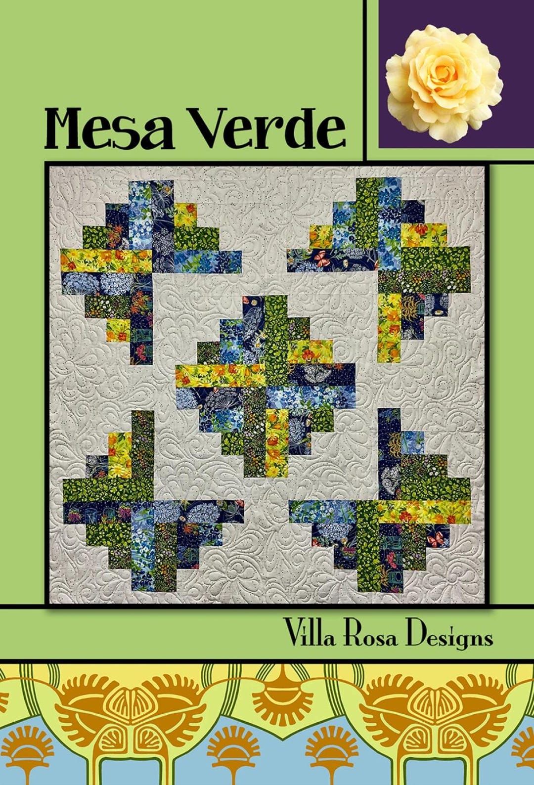Mesa Pattern Mesa Verde Quilt Pattern: Geometric Floral Design (PDF Pattern) - Etsy