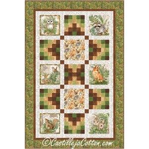 Animals and Ferns Quilt Pattern PDF Quilt Pattern-Diane McGregor-Castilleja Cotton-Northcott Fabrics Tenderwood