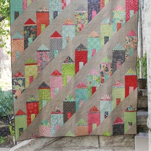 Painted Ladies Quilt Pattern- Eye Candy Quilts Quilt Pattern-Houses Quilt Pattern