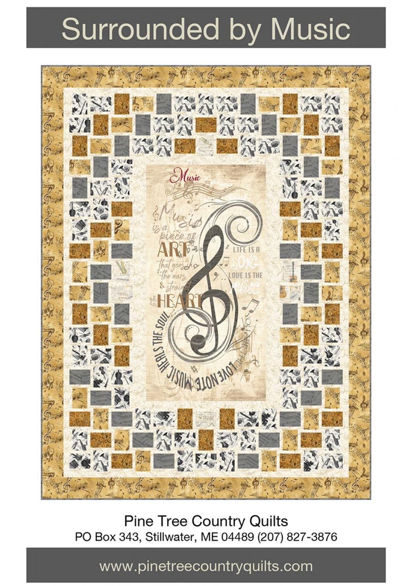 Surrounded by Music Quilt Pattern PDF Quilt Pattern-pine Tree Country ...
