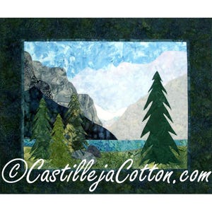 Mountain Glacier Quilt Pattern PDF - Wall Hanging, Advanced Beginner-Applique Quilt Pattern