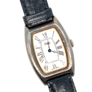 Just Reduced …obrey Paris Silver Rectangular Curved Unisex Watch