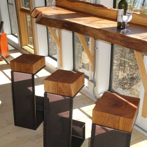 Bar Stools by Northern Cube - A sleek combination of wood and steel