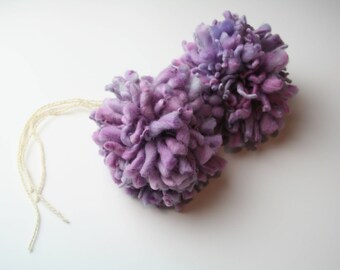 Merino Oversized Pompom Lilac Ice Purple