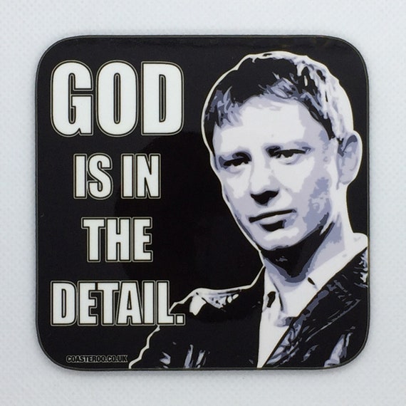 LIFE on MARS - Drinks Coaster "God Is In The Detail" - Sam Tyler - Hardboard / Gloss Finish - Original unofficial TV themed design