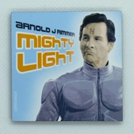RED DWARF - Fridge Magnet "Mighty Light" - Super Rimmer - Hardboard / Gloss Finish - Original unofficial TV themed design