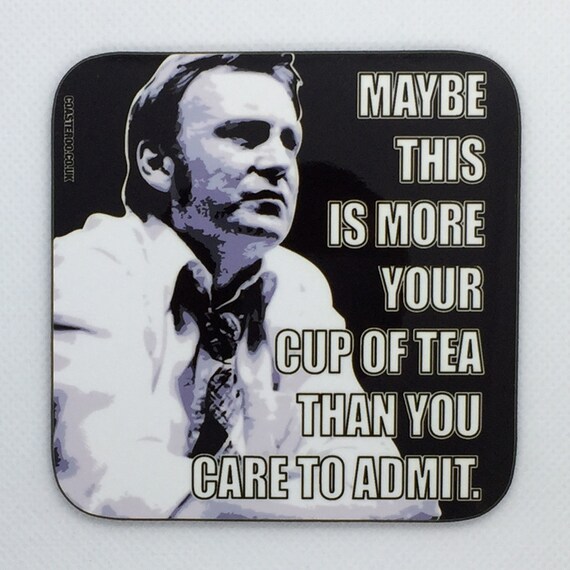 LIFE on MARS - Drinks Coaster "Care To Admit" - Gene Hunt - Hardboard / Gloss Finish - Original unofficial TV themed design