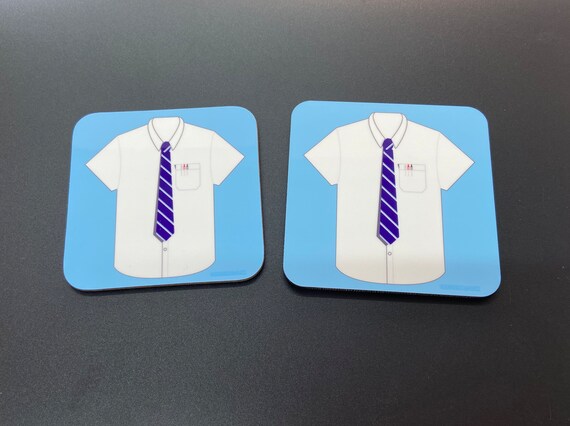 FALLING DOWN - Drinks Coaster "William D-Fens Foster's Shirt" - Hardboard / Gloss Finish - Original unofficial movie themed design