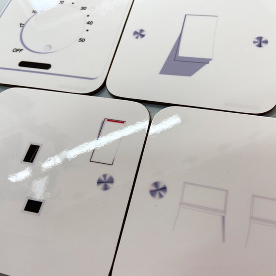 NOVELTY ELECTRICAL "raw back" Coasters - Hot Drinks / Bar Mat  - Choose yours / Hardboard / Gloss Finish - Original fun designs